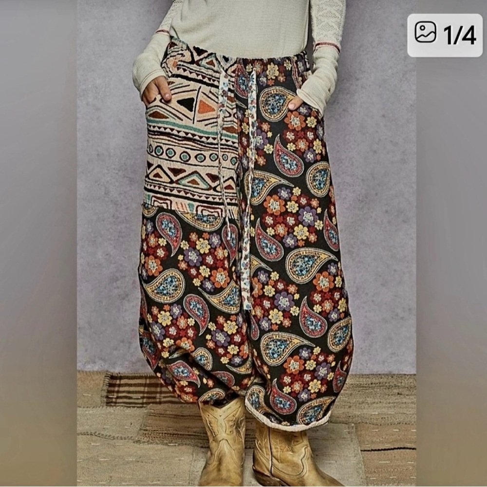 Pol Bohemian Patterned Harem Pants - image 1